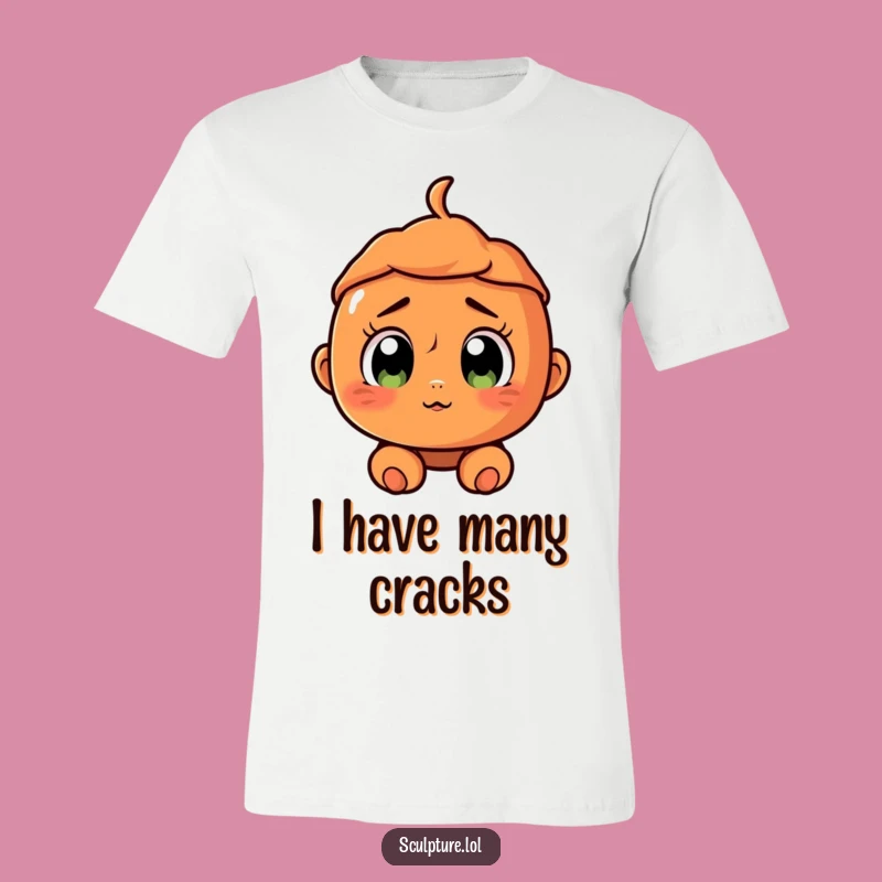 Funny Surprised Terracotta Character T-Shirt - Wear Your Shock with Humorous Style!