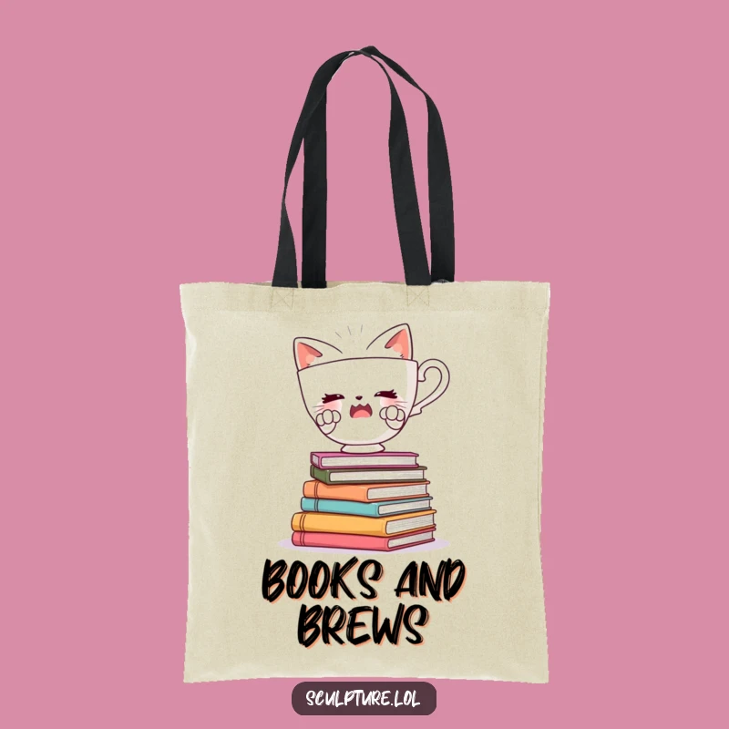 Funny Startled Teacup Tote Bag - Carry Your Books and Brews Gift!