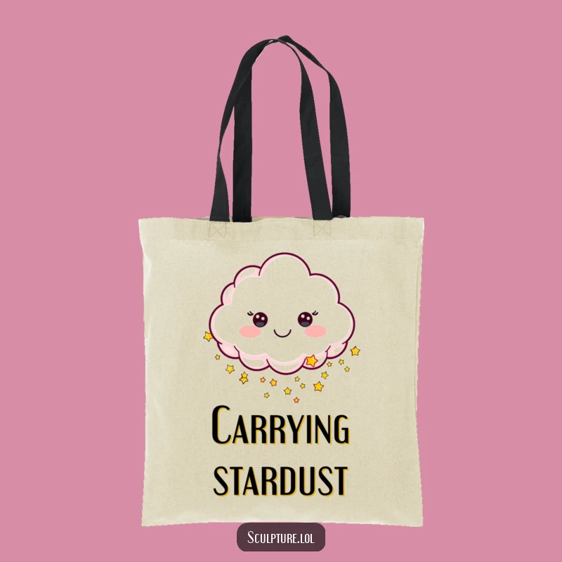Funny Cheerful Cloud Tote Bag, Carry a Piece of the Sky