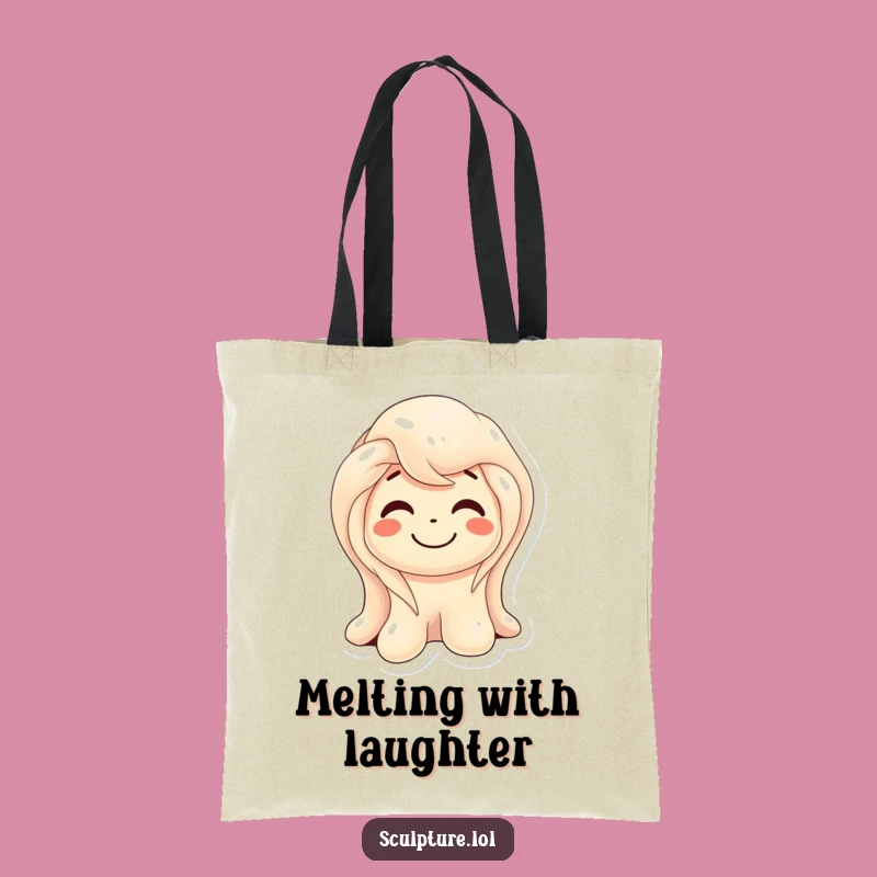 Funny Melting Wax Sculpture Tote: Carry Your Humor in Style