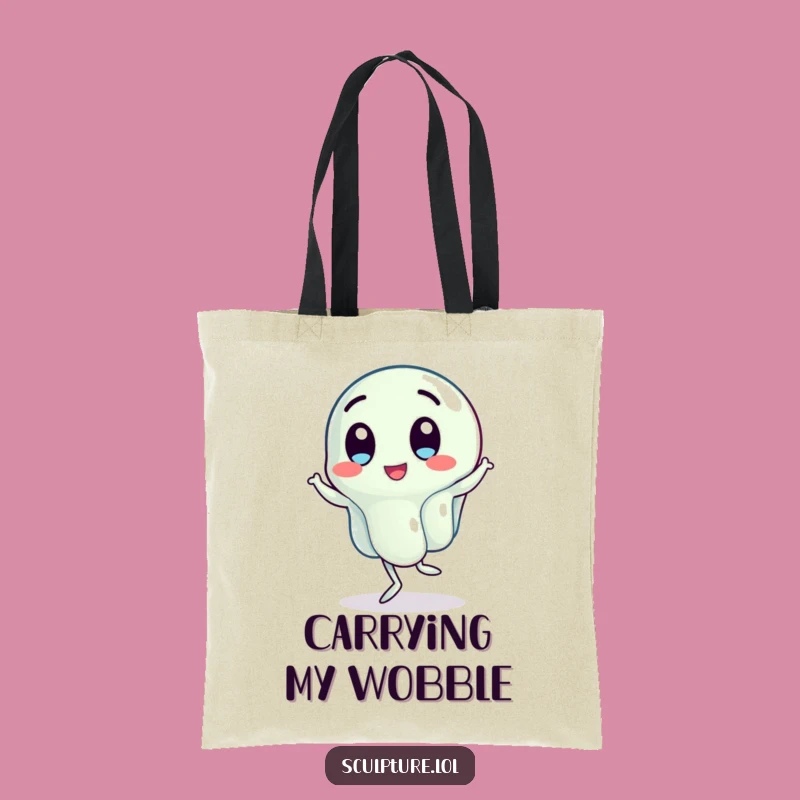 Funny Wobbling Jelly Tote Bag - Jigging Character Carry-All
