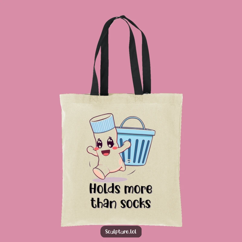 Funny Runaway Sock Tote Bag: Hilarious Laundry Day Carry-All, Perfect Funny Gift