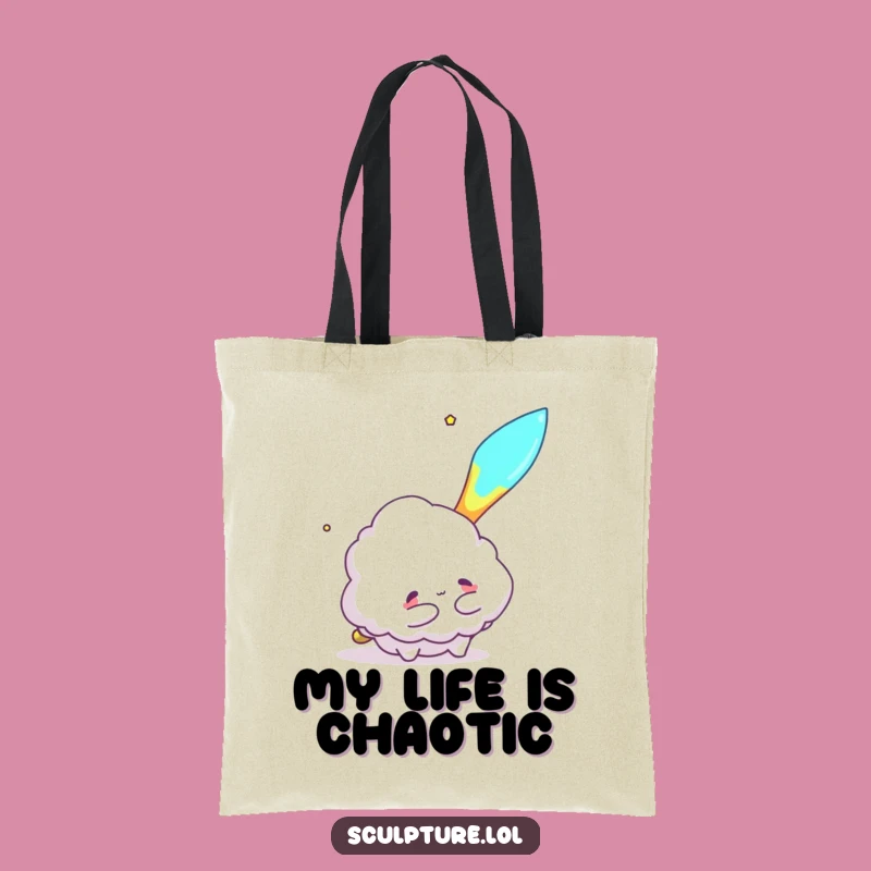 Funny Cloud Hugging Meteor Tote Bag - Carry Your Cosmic Dreams Gift!